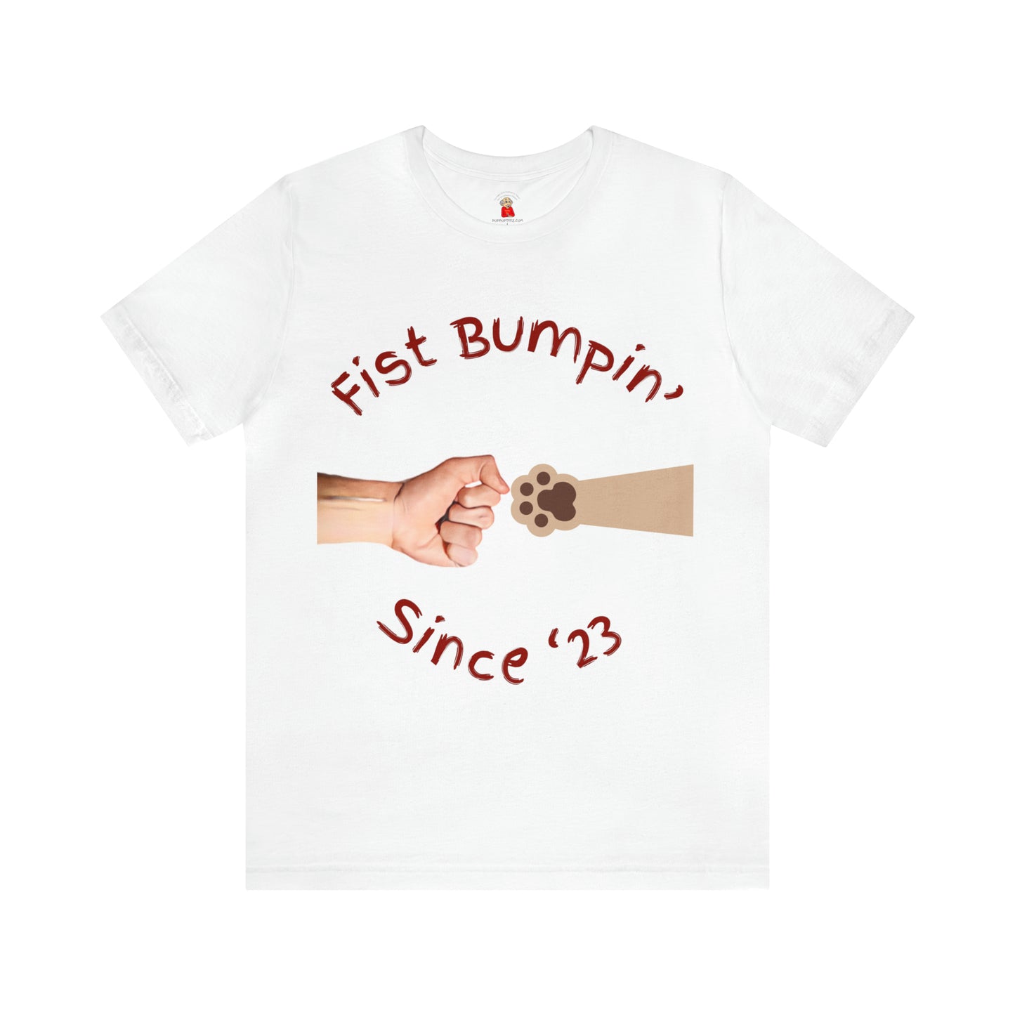 Fist Bumpin Since ‘23 Tan Paw Unisex Jersey Short Sleeve Tee