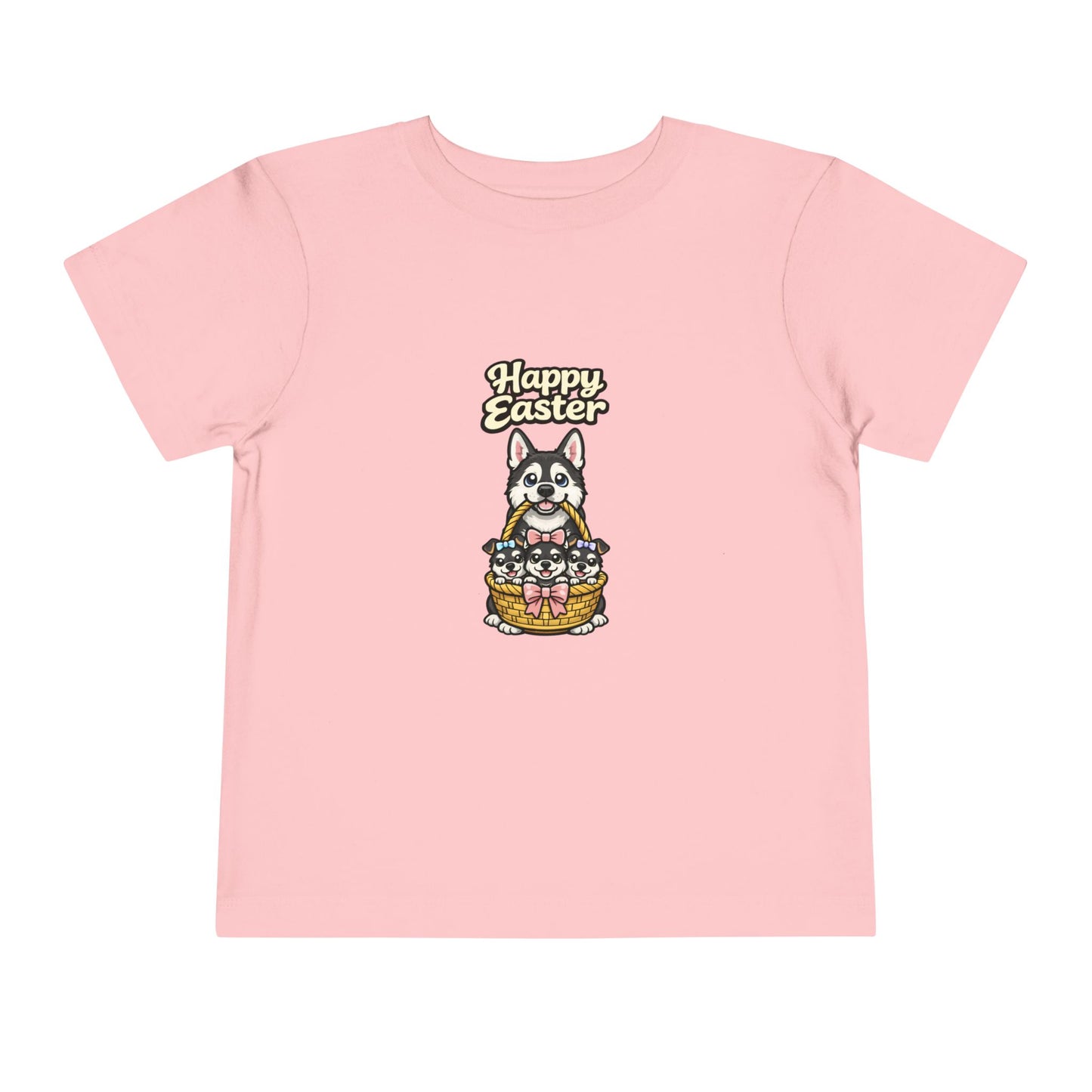 Husky Family Happy Easter -- Toddler Dog Lover Tee