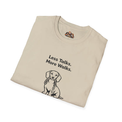 Beagle Less Talks. More Walks.  —  Black And White Minimalist Family Collection For Adult Dog Lovers