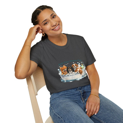 Bath Time Drama Club – Personalized Dog Spa T-Shirt – Paw Spa Days Remembered