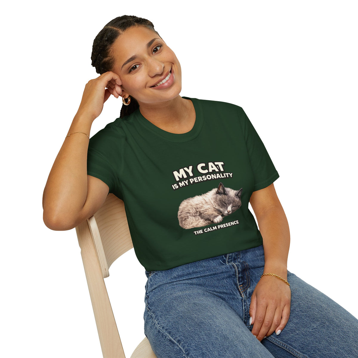 My Cat Is My Personality – "The Calm Presence" – Personalized Custom Cat Shirt