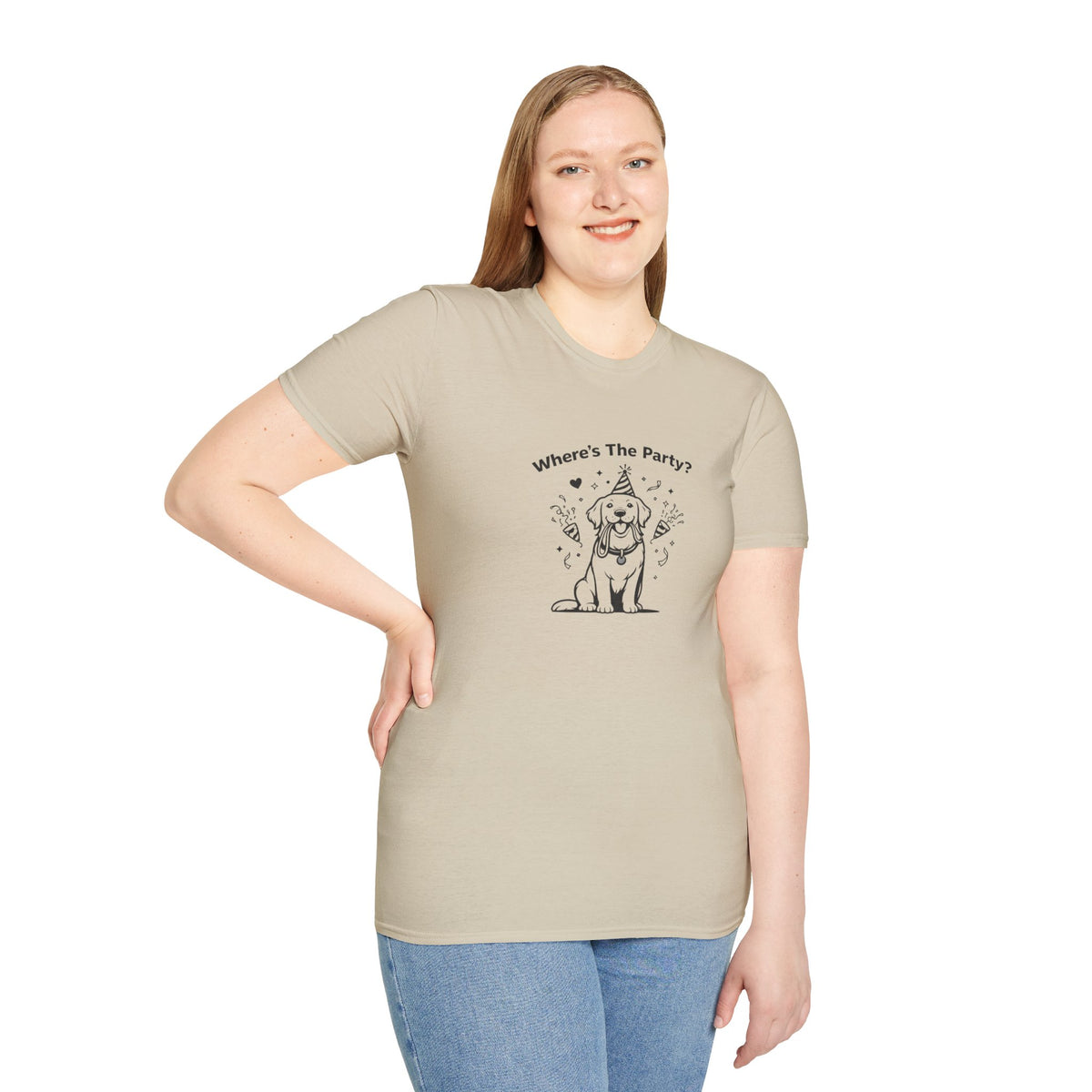 Where's The Party?  —  Black And White Minimalist Family Collection For Adult Dog Lovers