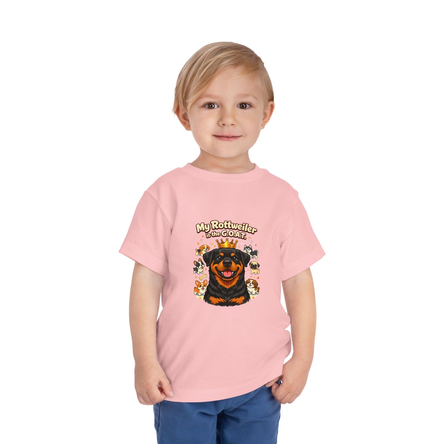 Let your toddler show their pride -- "My Rottweiler is the G.O.A.T." – Toddler T-Shirt