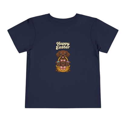 Chocolate Labrador Retriever Family Happy Easter -- Toddler Dog Lover Tee