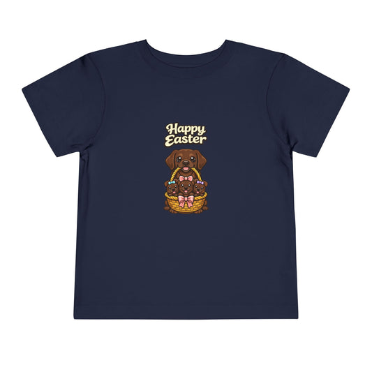Chocolate Labrador Retriever Family Happy Easter -- Toddler Dog Lover Tee
