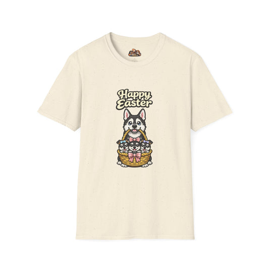 Husky Family "Happy Easter"