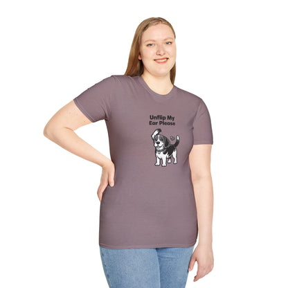 Unflip My Ear Please  —  Black And White Minimalist Family Collection For Adult Dog Lovers