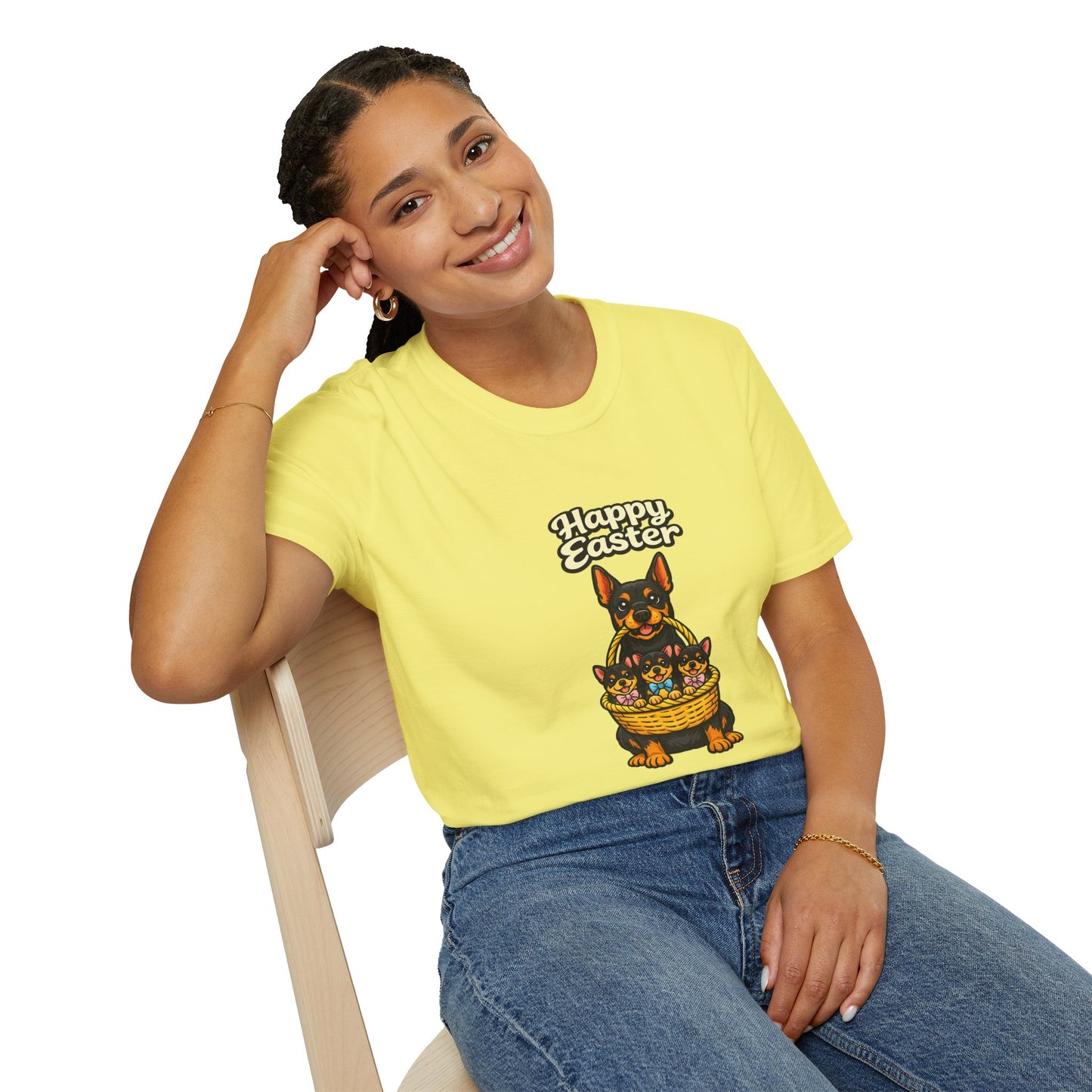 Doberman Family "Happy Easter"