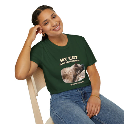 My Cat Is My Personality – "Quietly Devoted" – Personalized Custom Cat Shirt