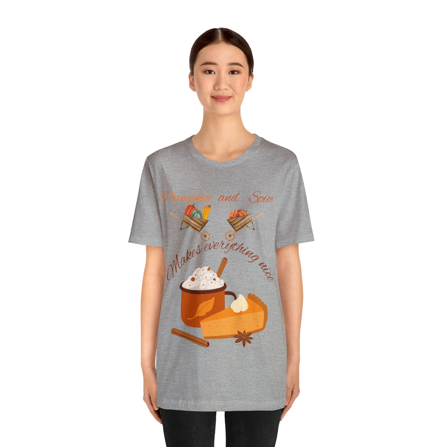 Pumpkin and Spice Makes Everything Nice Unisex Jersey Short Sleeve Tee