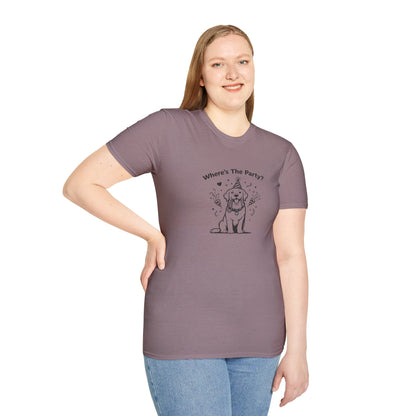 Where's The Party?  —  Black And White Minimalist Family Collection For Adult Dog Lovers