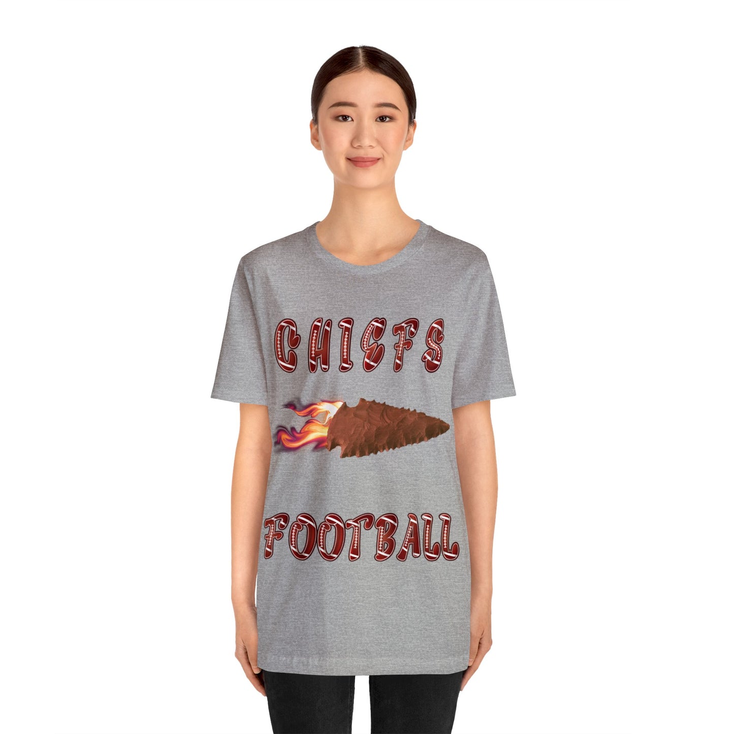 Chiefs Football FlameUnisex Jersey Short Sleeve Tee