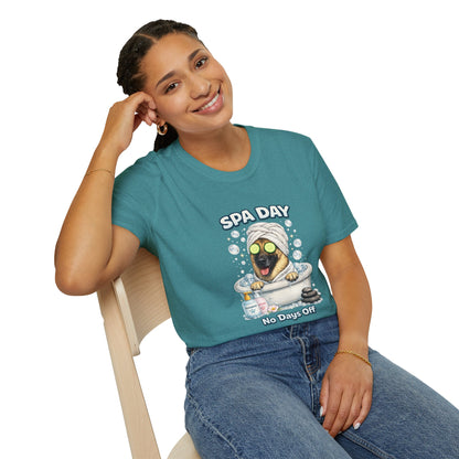 Spa Day No Days Off – Personalized Dog Spa T-Shirt – Paw Spa Days Remembered