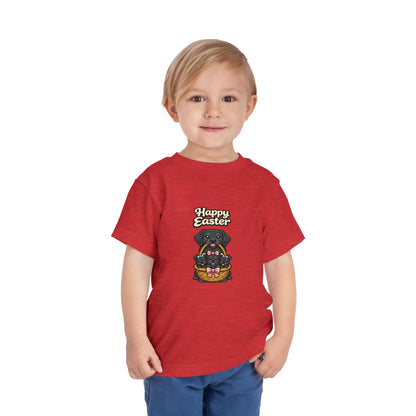 Black Labrador Retriever Family Happy Easter -- Toddler Dog Lover Tee