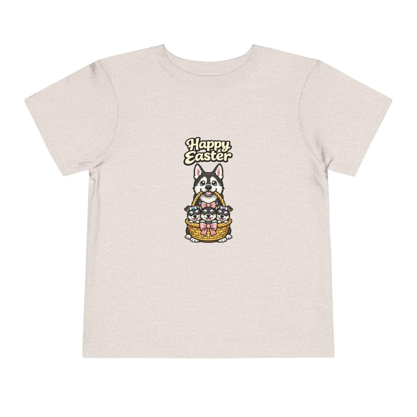 Husky Family Happy Easter -- Toddler Dog Lover Tee