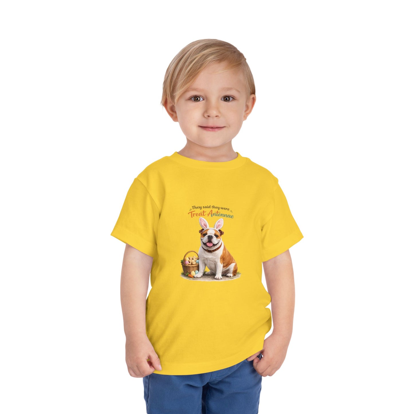 Bulldog Treat Antennae™ -- Toddler Dog Lover Tee