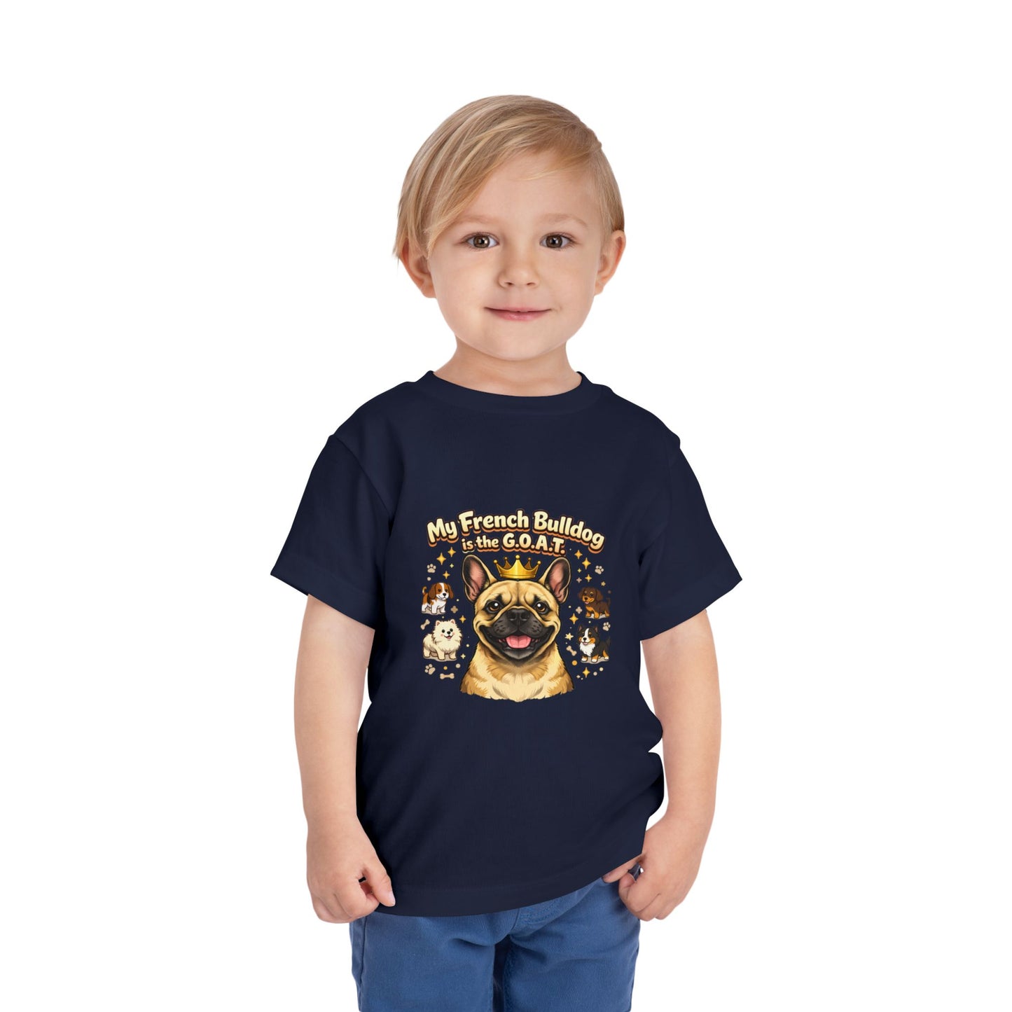 Let your toddler show their pride -- "My French Bulldog is the G.O.A.T." – Toddler T-Shirt