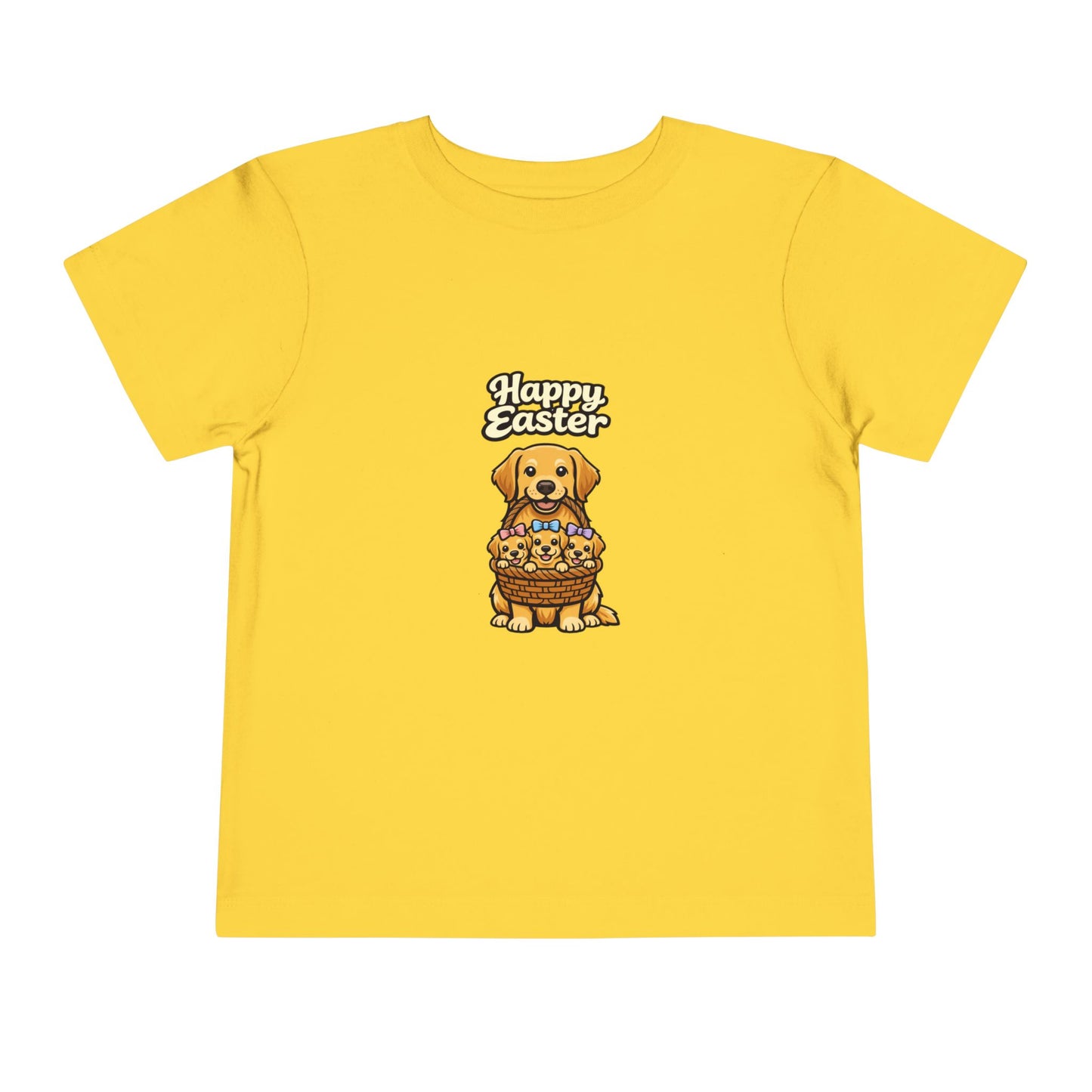 Golden Retriever Family Happy Easter -- Toddler Dog Lover Tee