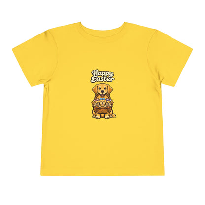 Golden Retriever Family Happy Easter -- Toddler Dog Lover Tee