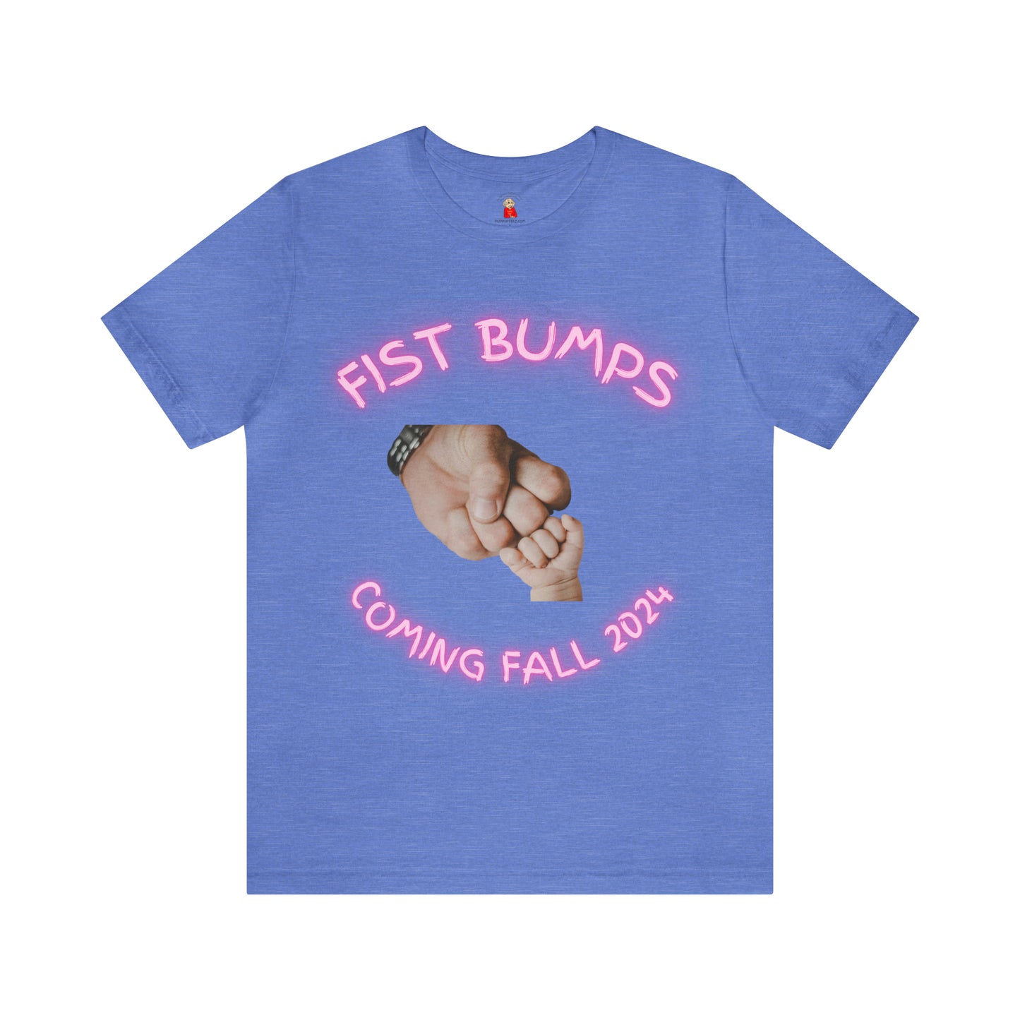 Baby Girl Pink Fist Bumps Coming Fall 2024 Unisex Jersey Short Sleeve