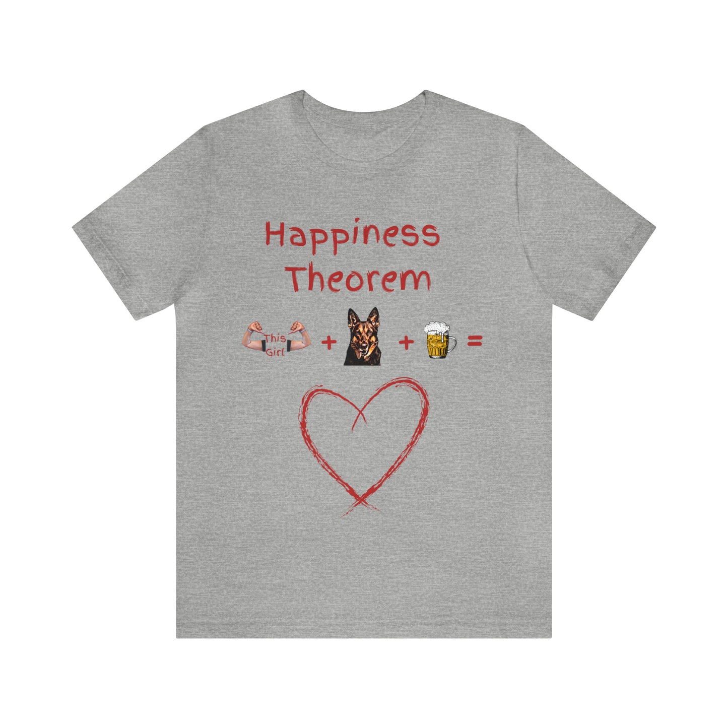 This Girl + German Shepard + Beer = Happiness Unisex Jersey Tee