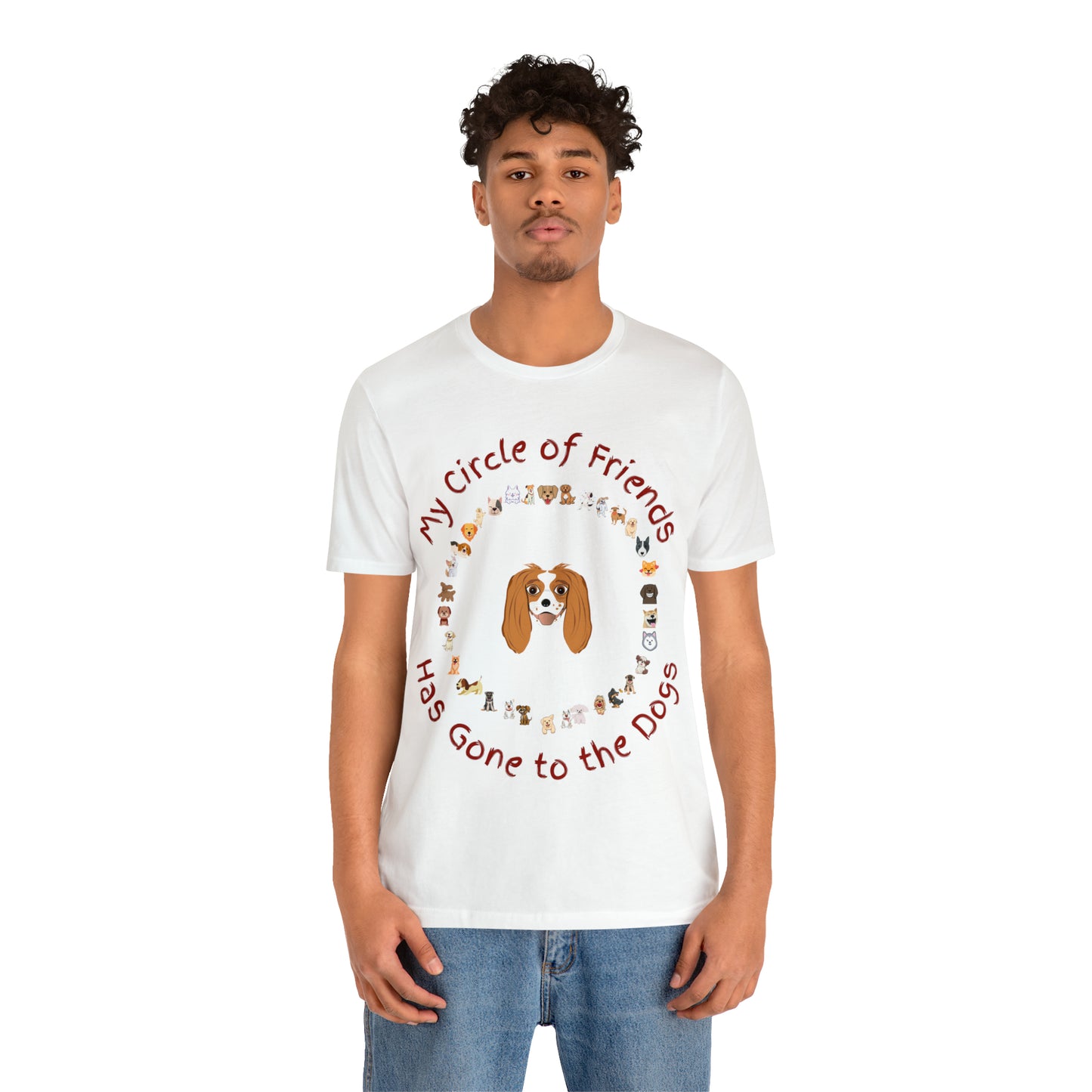 Barney’s Circle of Friends Has Gone to the Dogs! Unisex Jersey Short Sleeve Tee