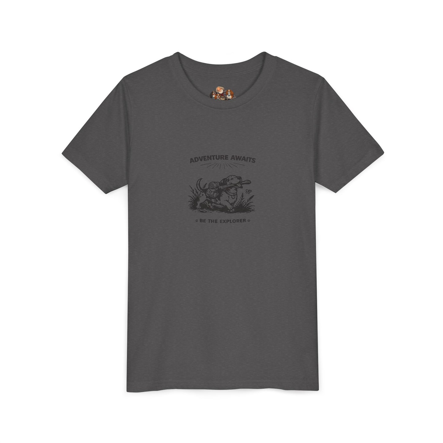 Adventure Awaits -- Youth Dog Lover Tee