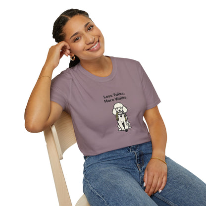 Poodle Less Talks. More Walks.  — Soft Color Minimalist Family Collection For Adult Dog Lovers