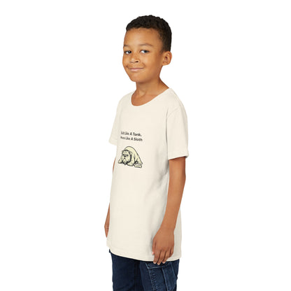 Built Like A Tank. Moves Like A Sloth. -- Youth Dog Lover Tee