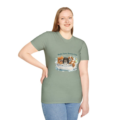 Bath Time Drama Club – Personalized Dog Spa T-Shirt – Paw Spa Days Remembered