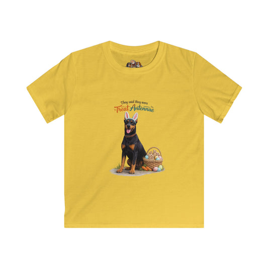 Doberman Treat Antennae™ — Youth Dog Lover Tee