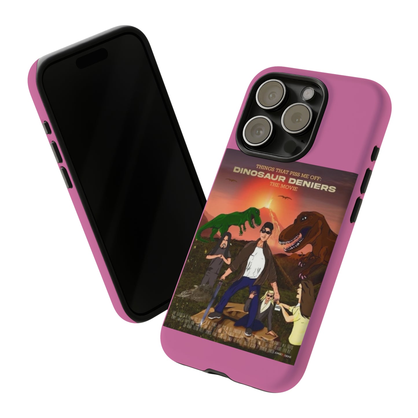 Dinosaur Deniers: The Movie Tough Phone Case (light pink)