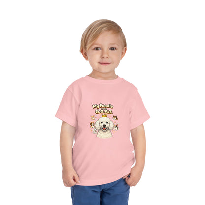 Let your toddler show their pride -- "My Poodle is the G.O.A.T." – Toddler T-Shirt