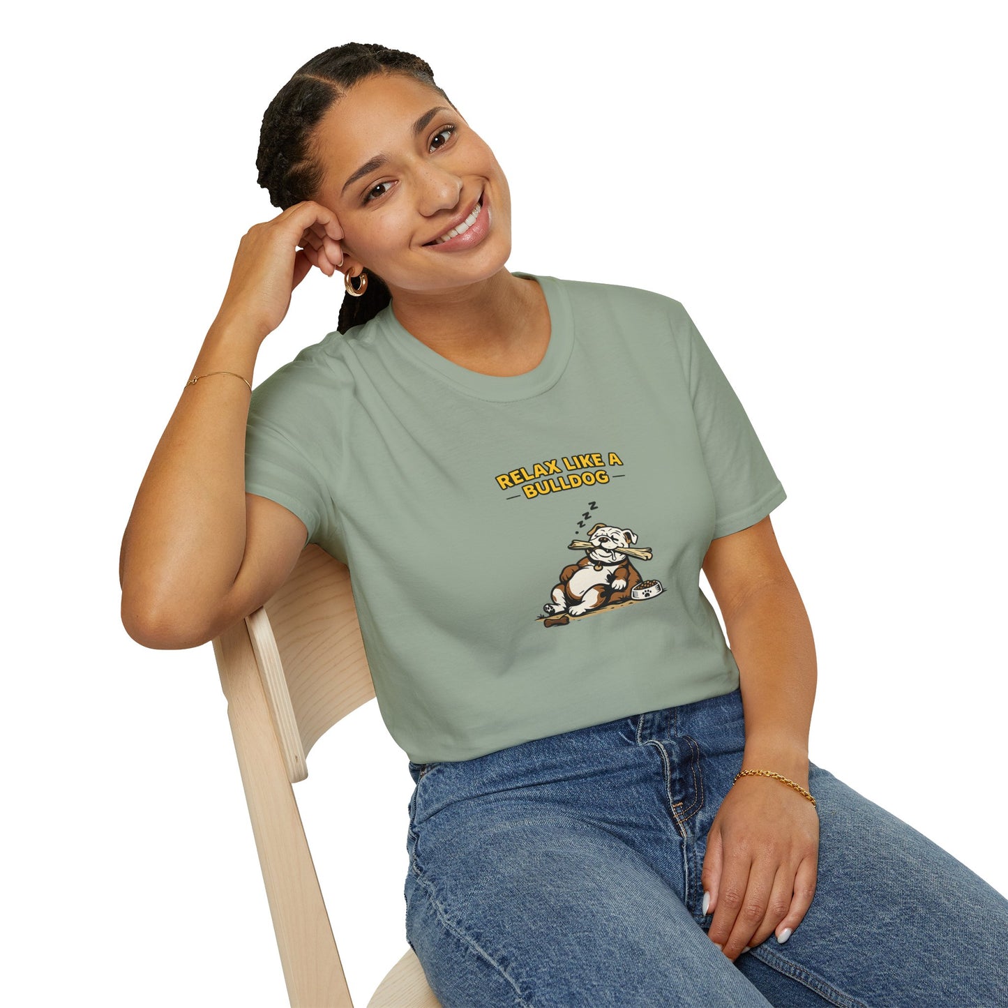 Relax Like A Bulldog  —  Soft-Color Minimalist Family Collection For Adult Dog Lovers