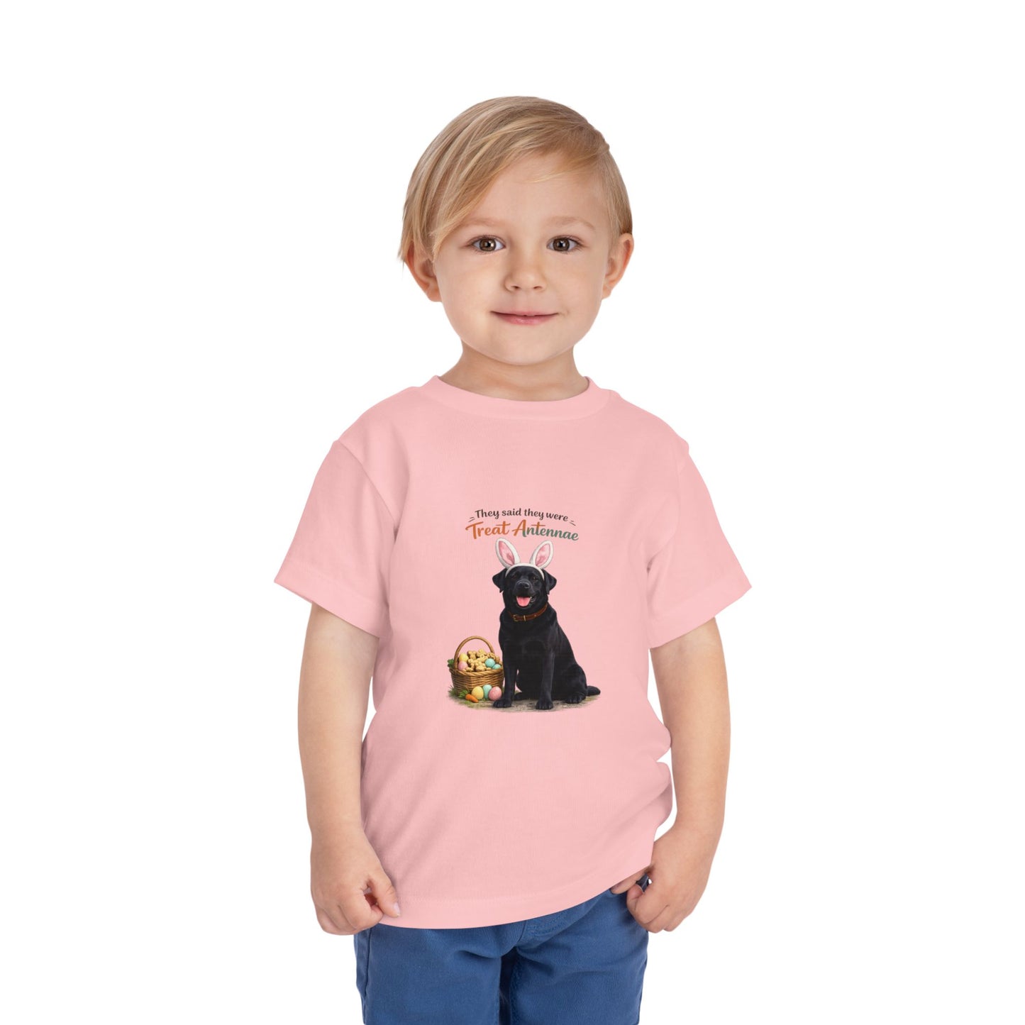 Black Lab Treat Antennae™ -- Toddler Dog Lover Tee