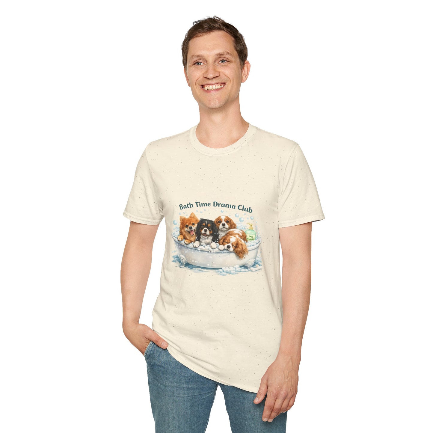 Bath Time Drama Club – Personalized Dog Spa T-Shirt – Paw Spa Days Remembered