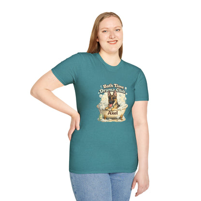 Bath Time Drama Club – Personalized Dog Spa T-Shirt – Paw Spa Days Remembered