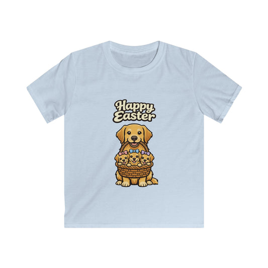 Golden Retriever Family Happy Easter — Youth Dog Lover Tee