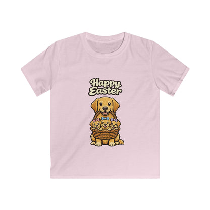Golden Retriever Family Happy Easter — Youth Dog Lover Tee