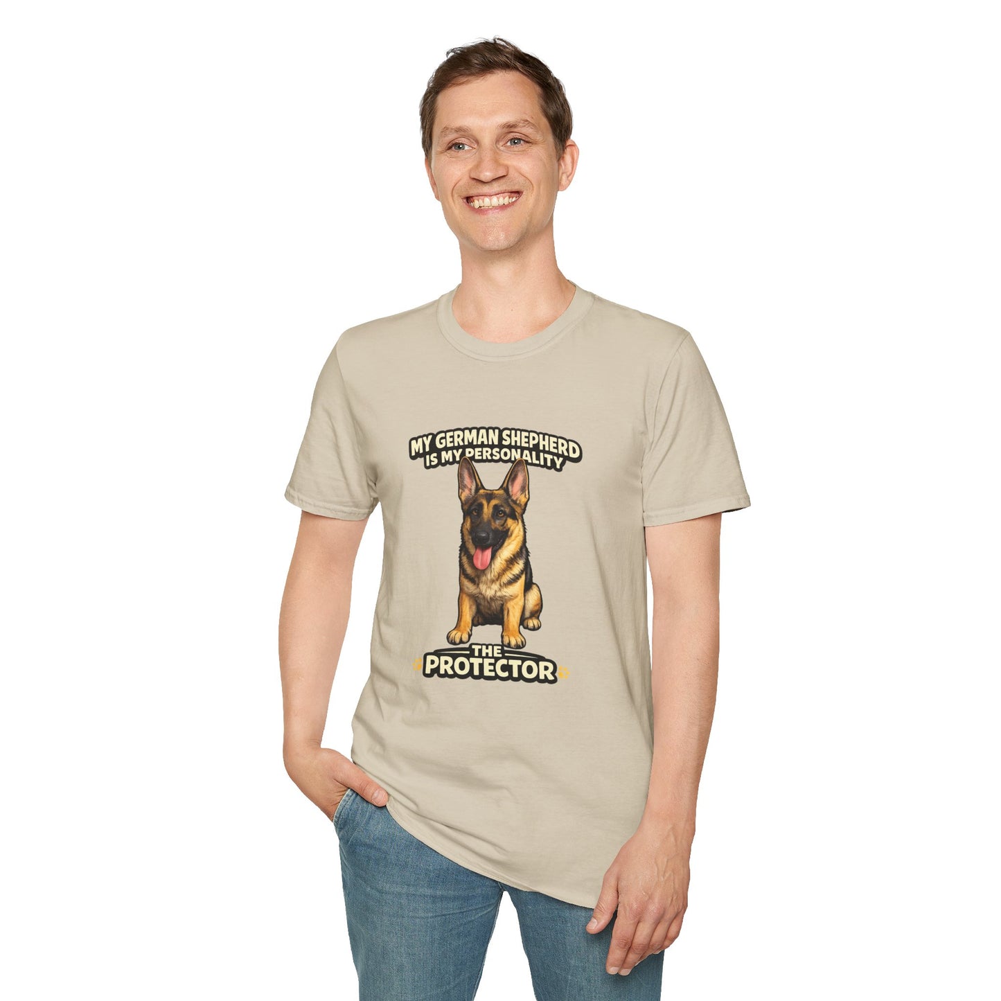 My German Shepherd Is My Personality -- The Protector -- Personalized Dog Breed Tee