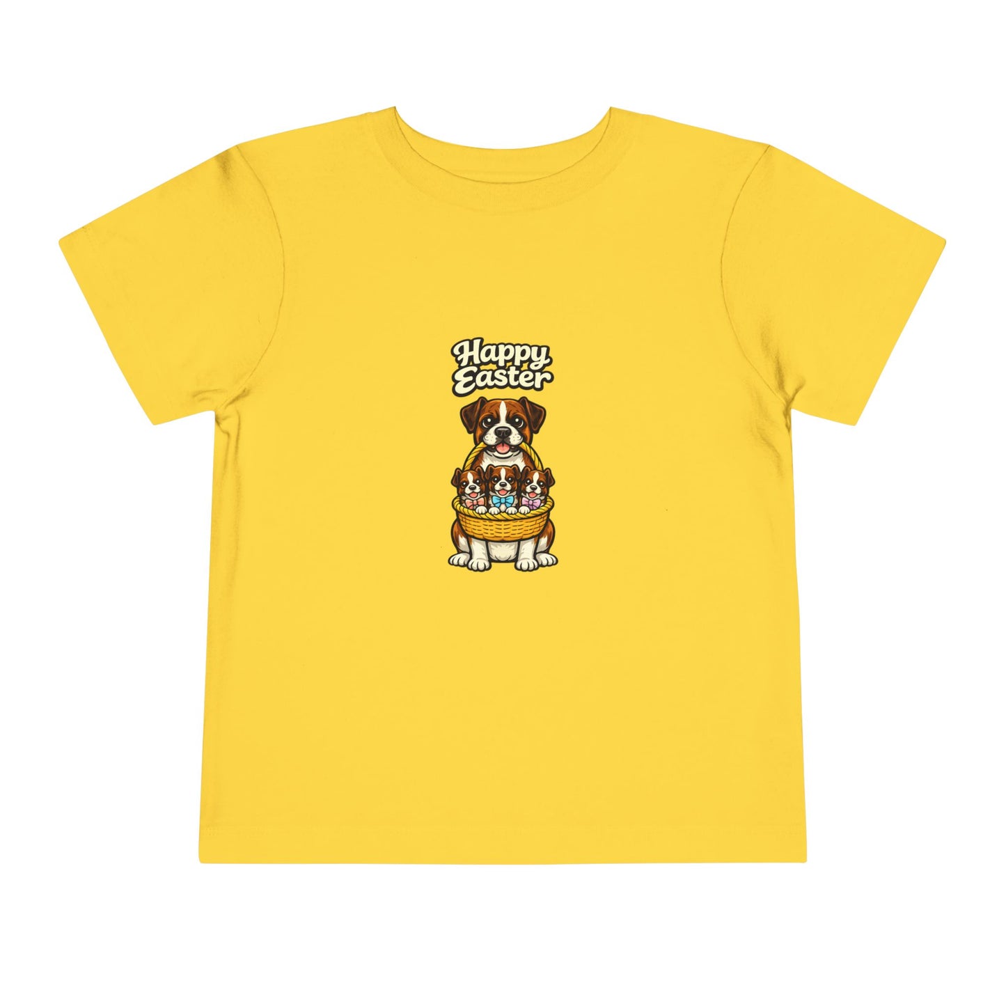 Boxer Family Happy Easter -- Toddler Dog Lover Tee