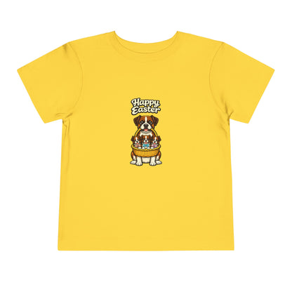Boxer Family Happy Easter -- Toddler Dog Lover Tee