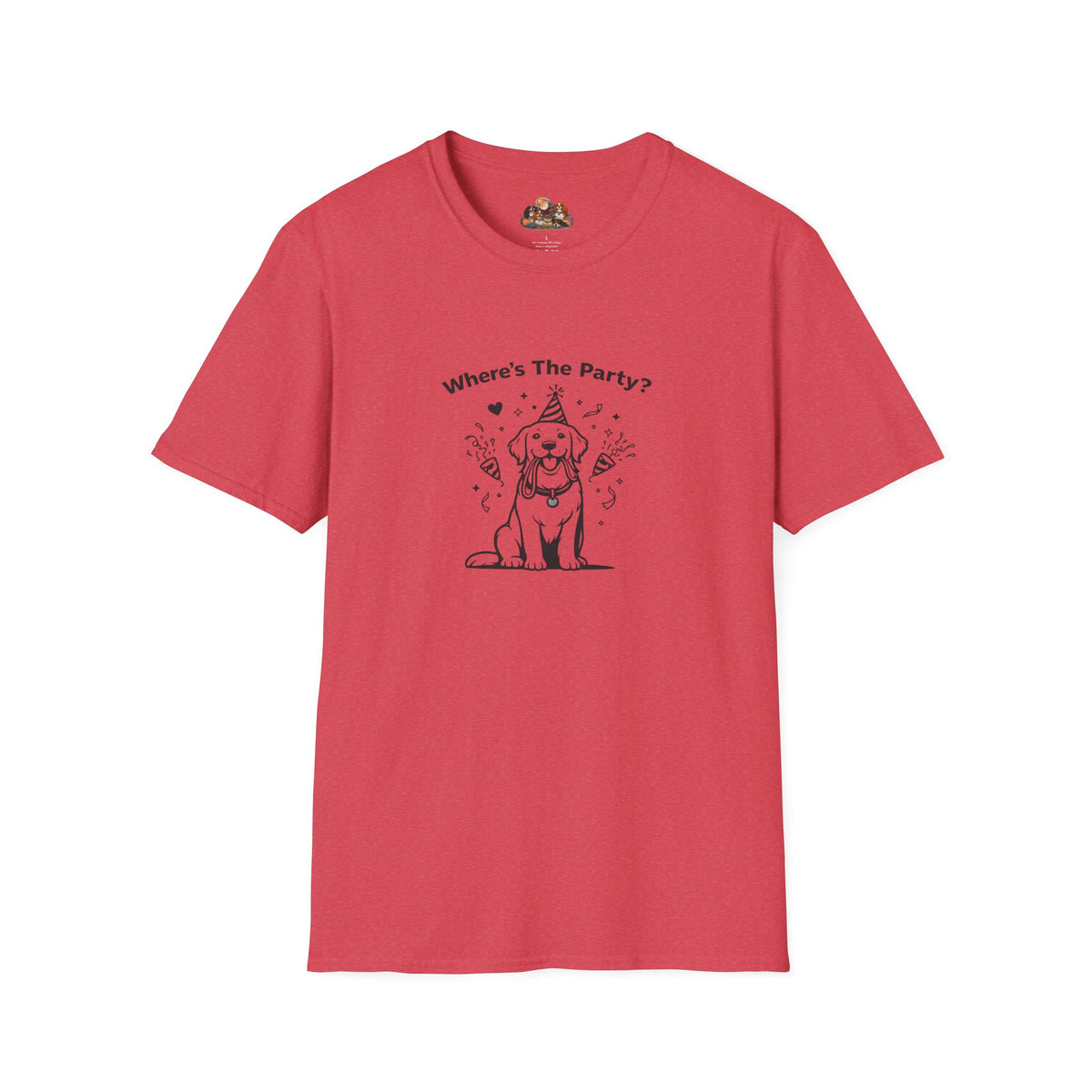 Where's The Party?  —  Black And White Minimalist Family Collection For Adult Dog Lovers