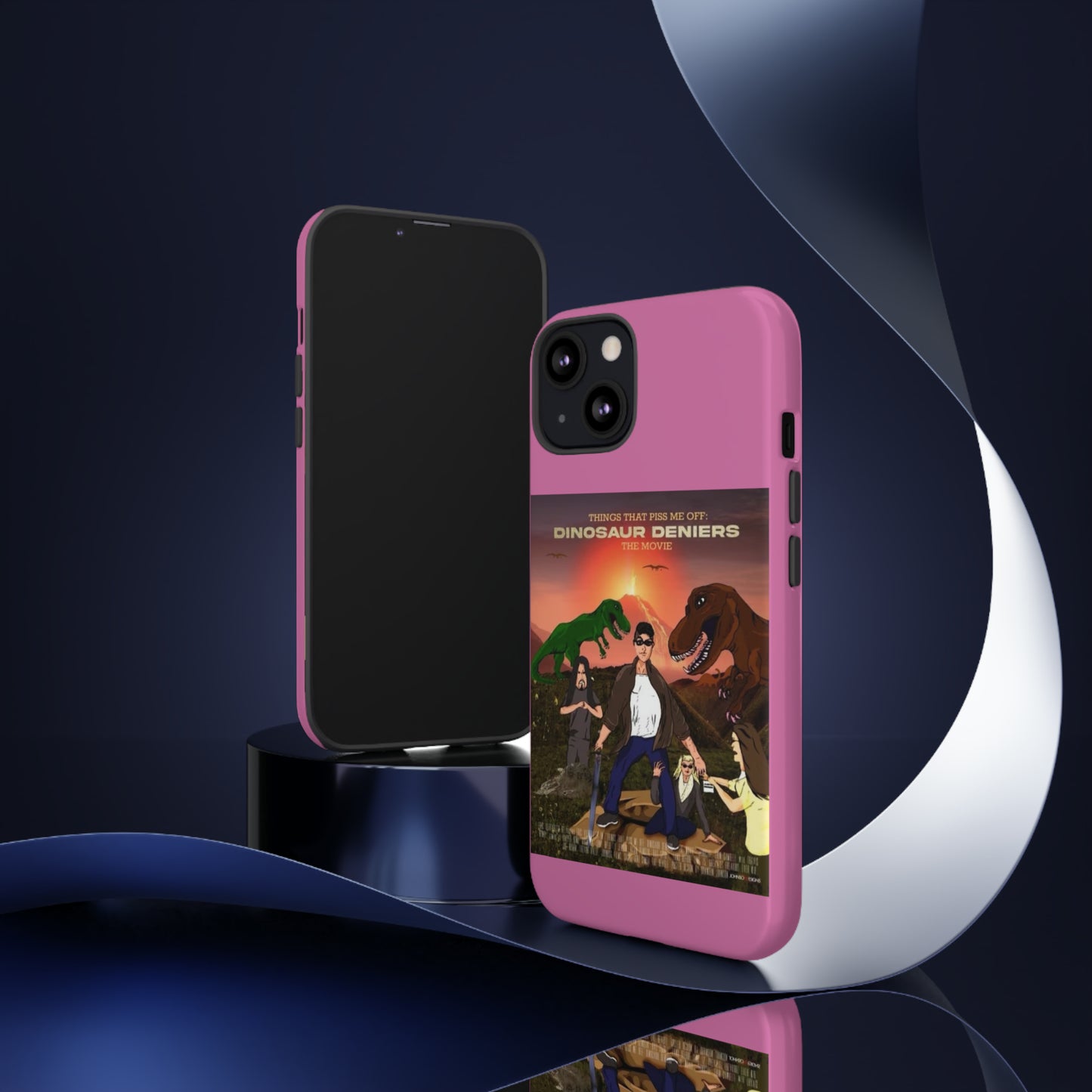 Dinosaur Deniers: The Movie Tough Phone Case (light pink)