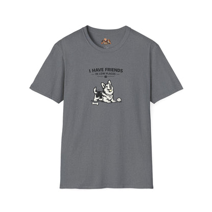 I Have Friends In Low Places  —  Black And White Minimalist Family Collection For Adult Dog Lovers