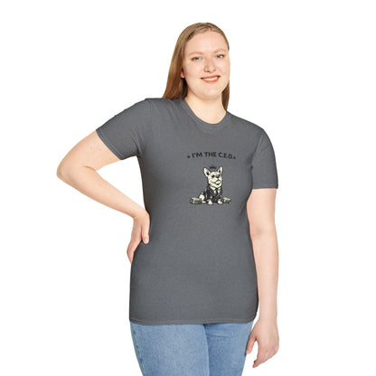 I'm The C.E.O. -- Black And White Minimalist Family Collection For Adult Dog Lovers