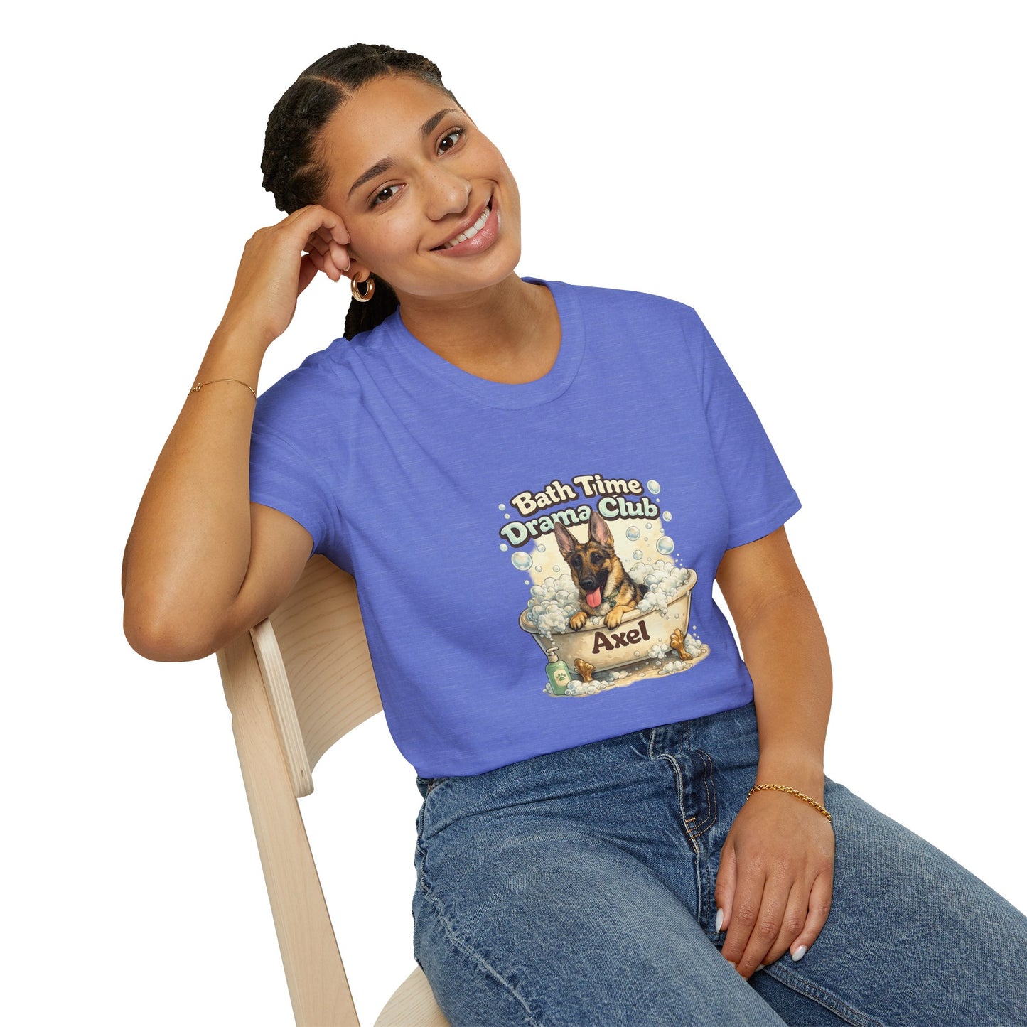 Bath Time Drama Club – Personalized Dog Spa T-Shirt – Paw Spa Days Remembered
