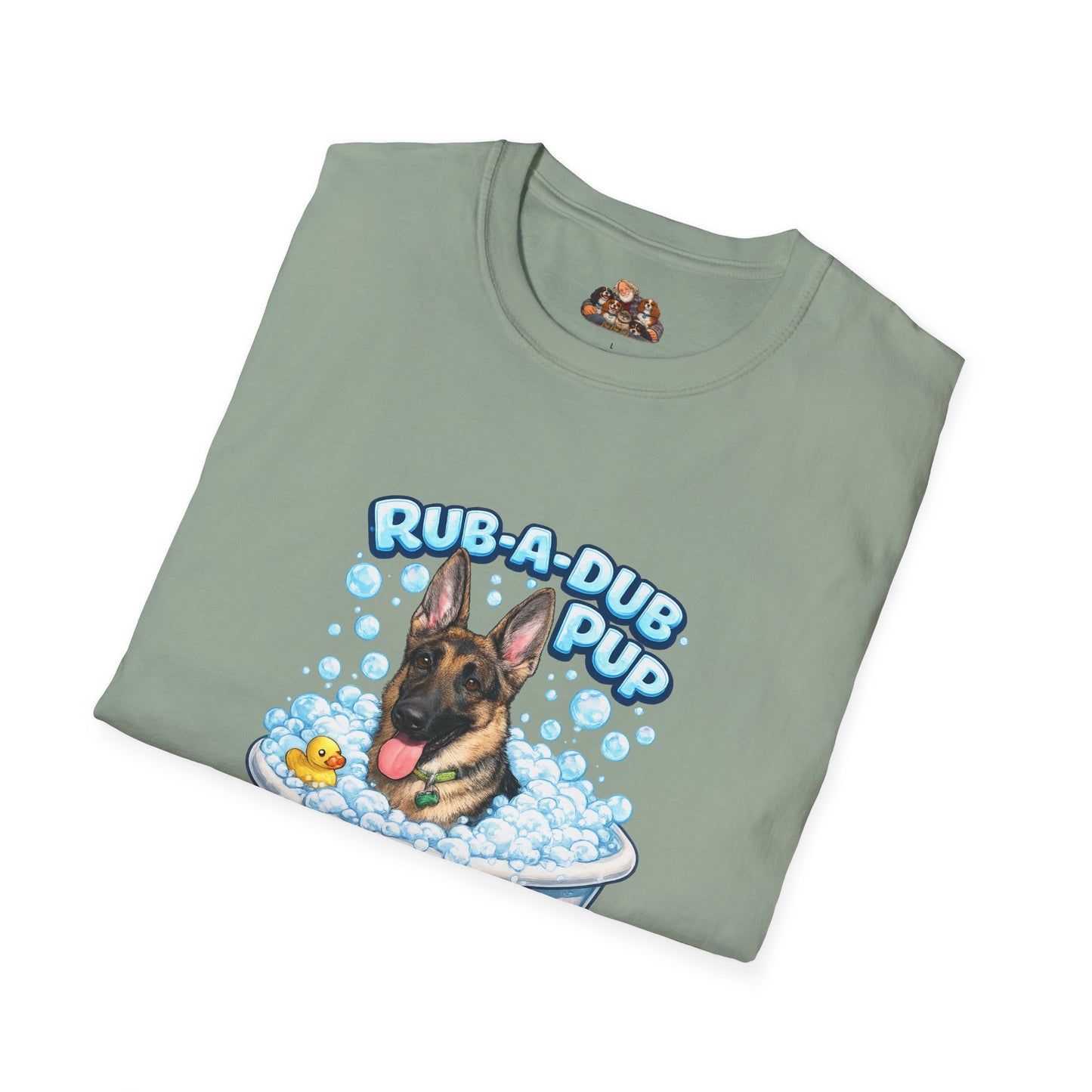 Rub-A-Dub Pup – Personalized Dog Spa T-Shirt – Paw Spa Days Remembered
