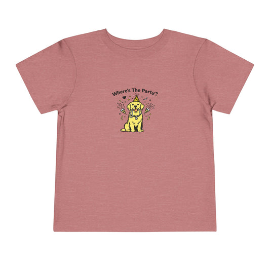 Where's The Party?  -- Toddler Dog Lover Tee