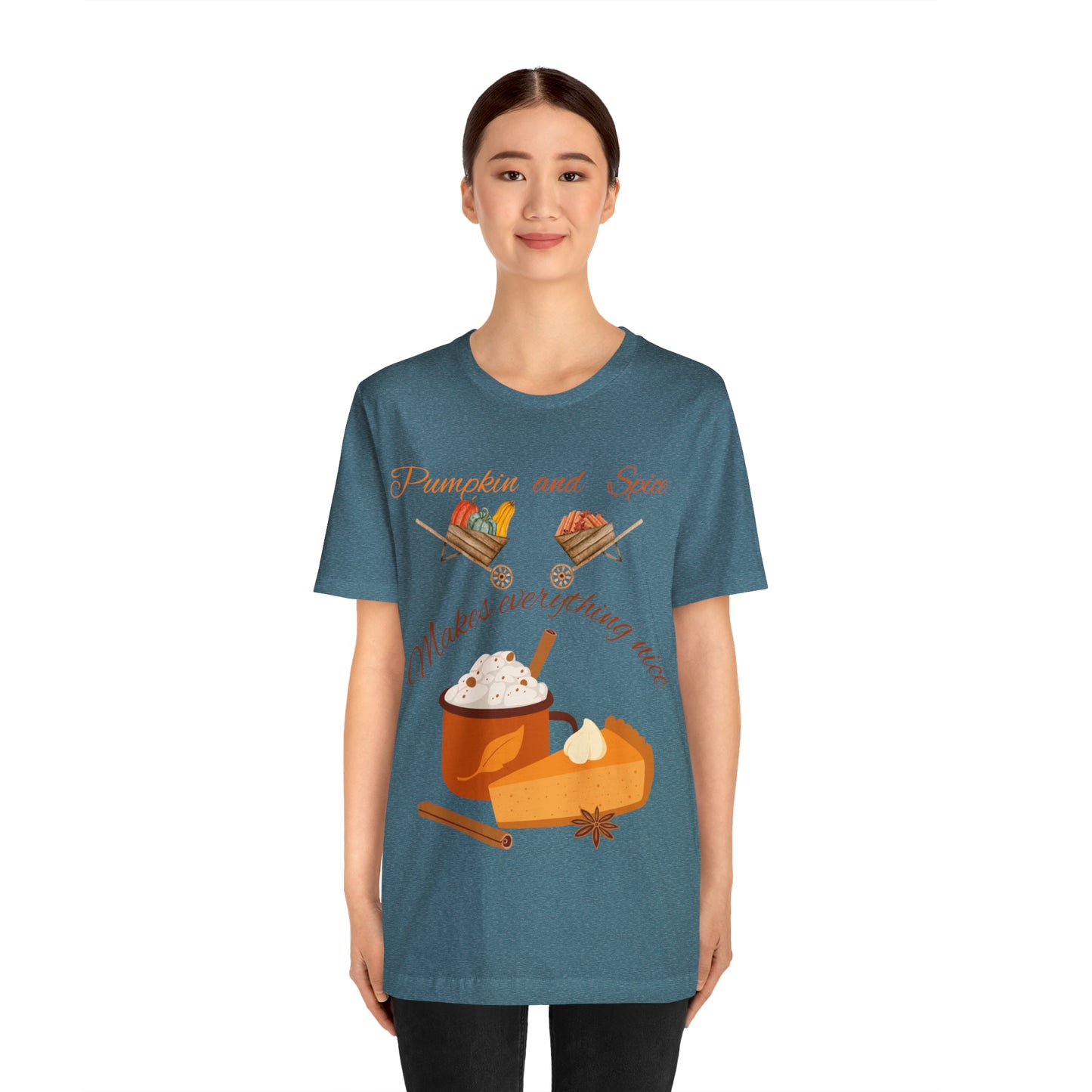 Pumpkin and Spice Makes Everything Nice Unisex Jersey Short Sleeve Tee